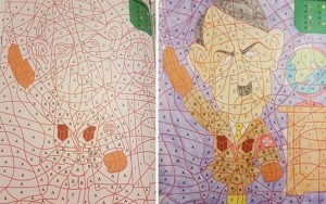 Crianças holandesas pintam revista de colorir e se deparam com figura de Hitler